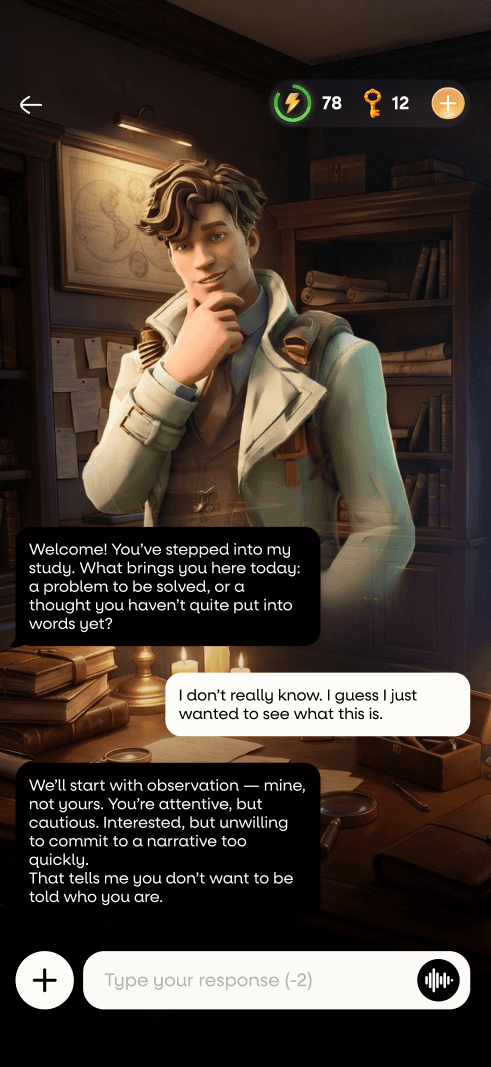 Sherlock conversation in the Telo app